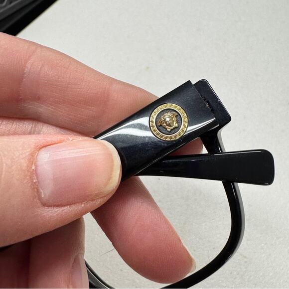 Versace Black Made In Italy Glasses Solid Frames Womens Model 3266 - Picture 5 of 7